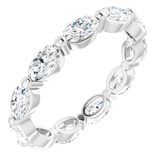 2.31 ct. Oval Diamond Eternity Band-VIRABYANI